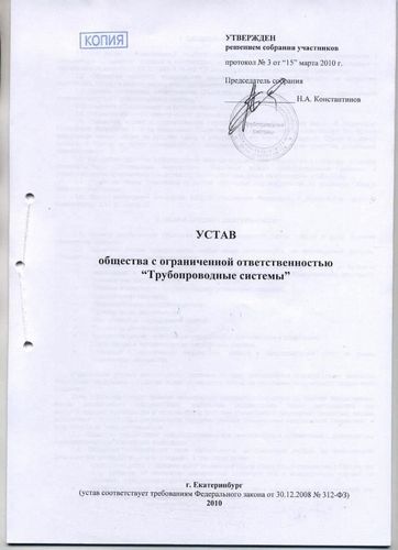 Образец устава ООО: скачать пример для предприятия (общество, устав) Образец устава ООО: скачать пример для предприятия